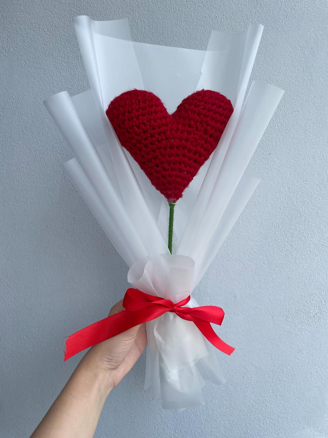 Crochet Heart Bouquet