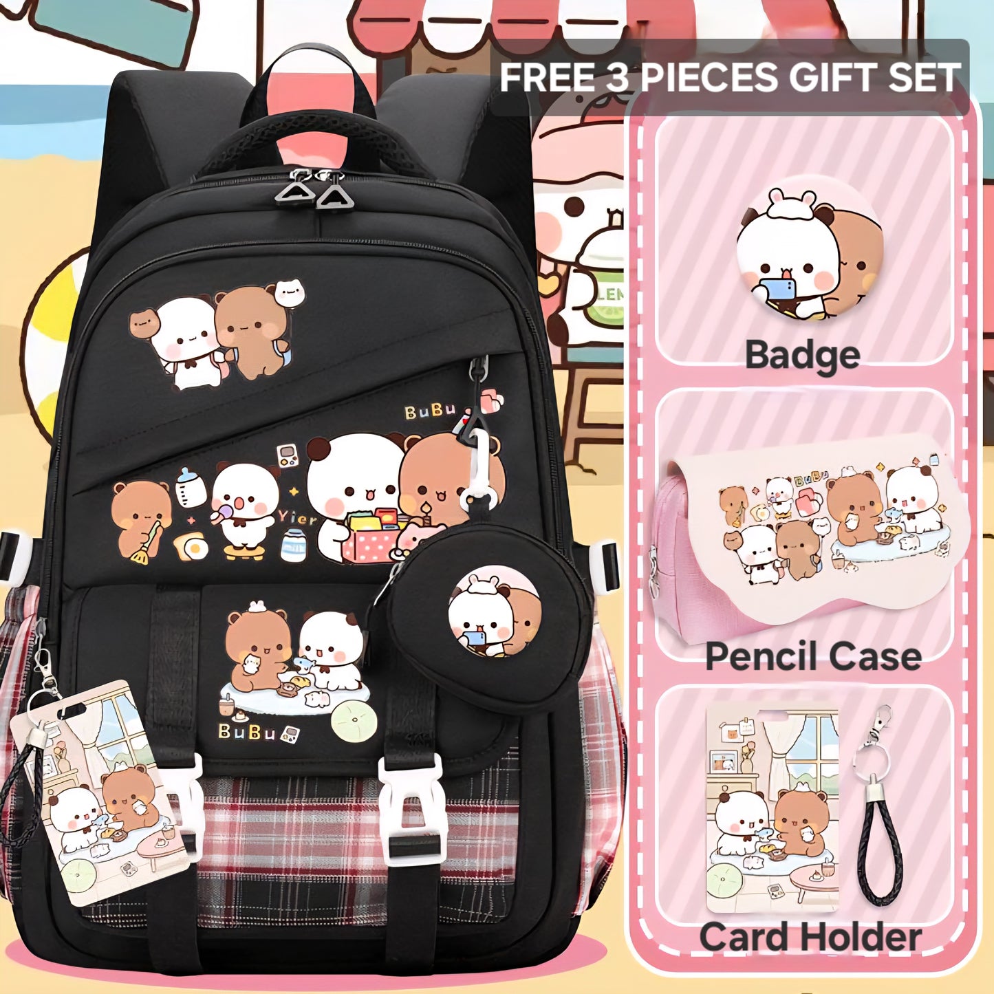 Dudu Bubu School Bag + Free Set