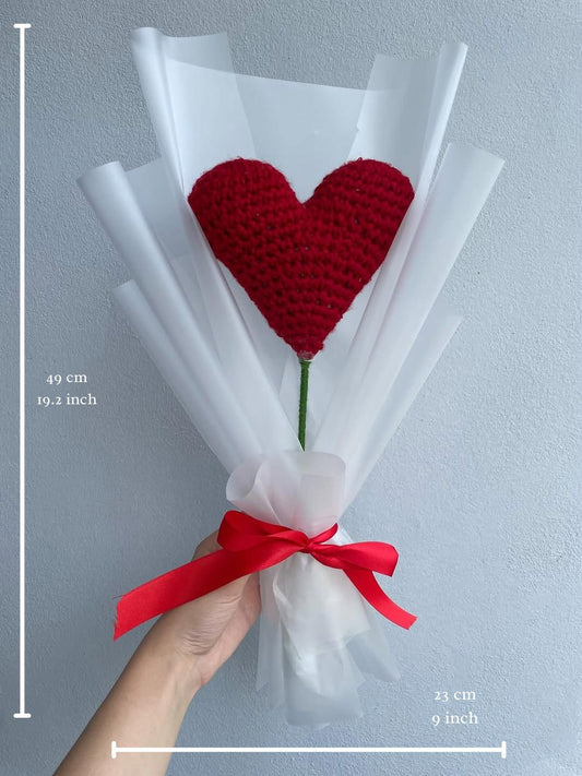 Crochet Heart Bouquet