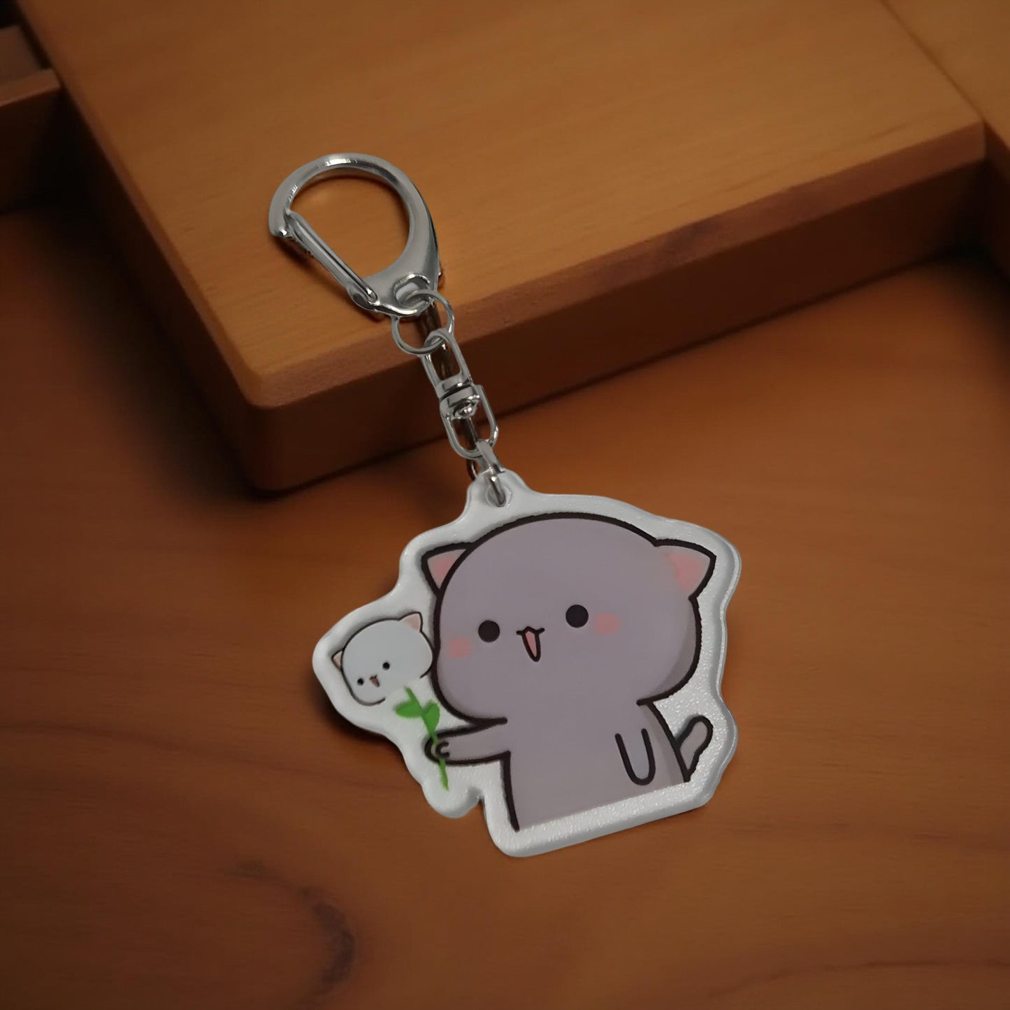 2PCS Dudu Bubu - Peach Goma KeyRing
