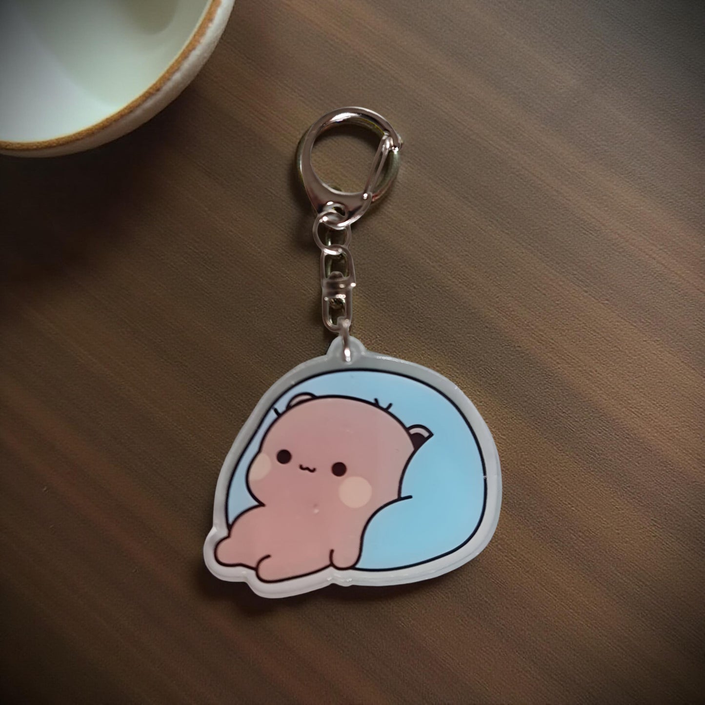 2PCS Dudu Bubu - Peach Goma KeyRing