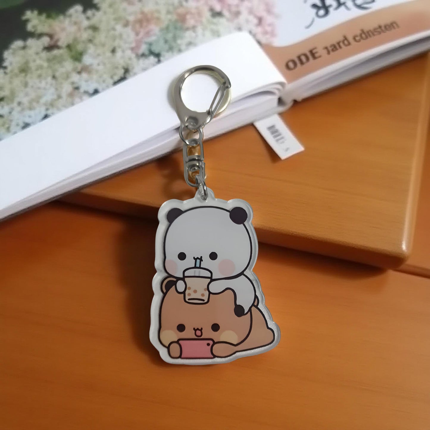 2PCS Dudu Bubu - Peach Goma KeyRing