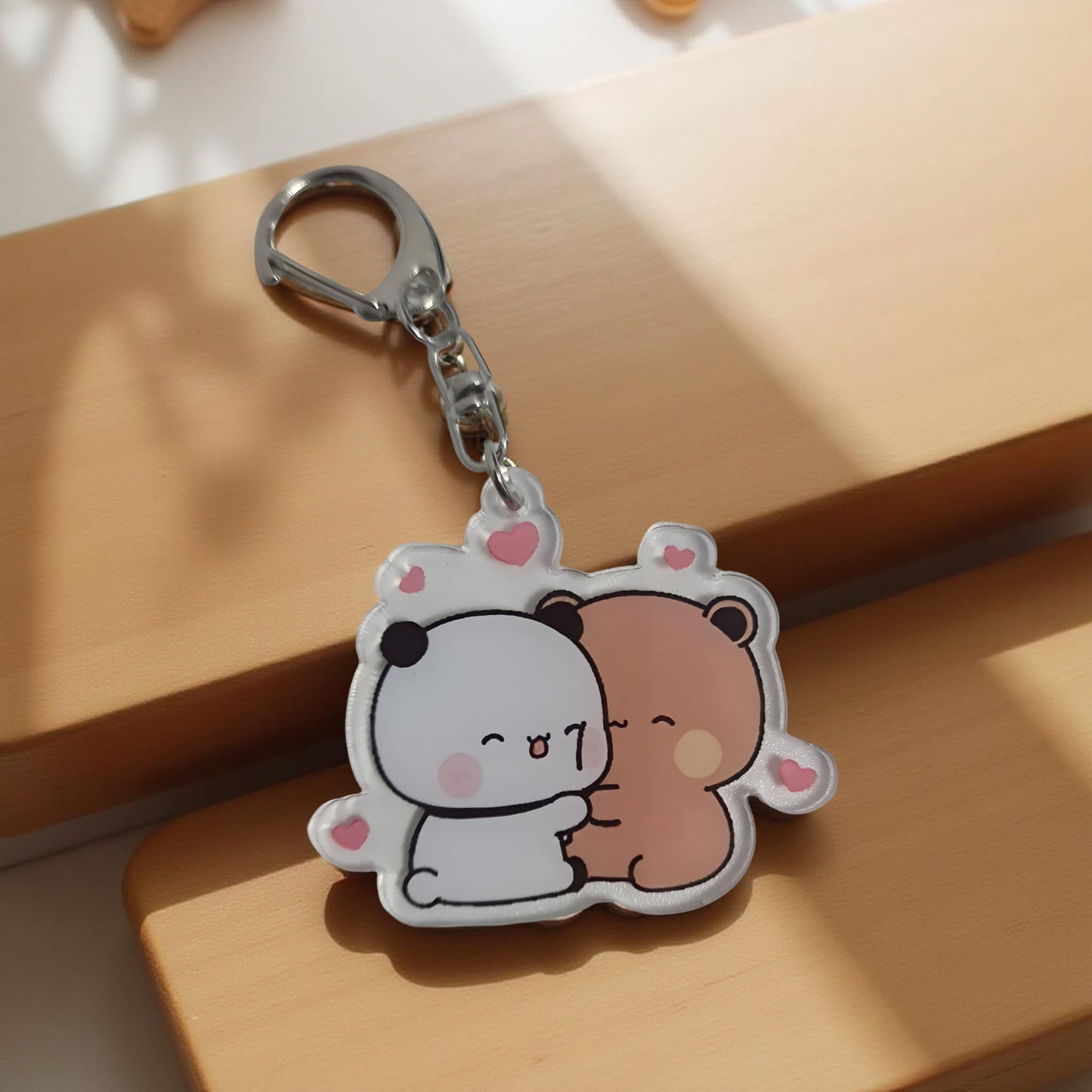 2PCS Dudu Bubu - Peach Goma KeyRing