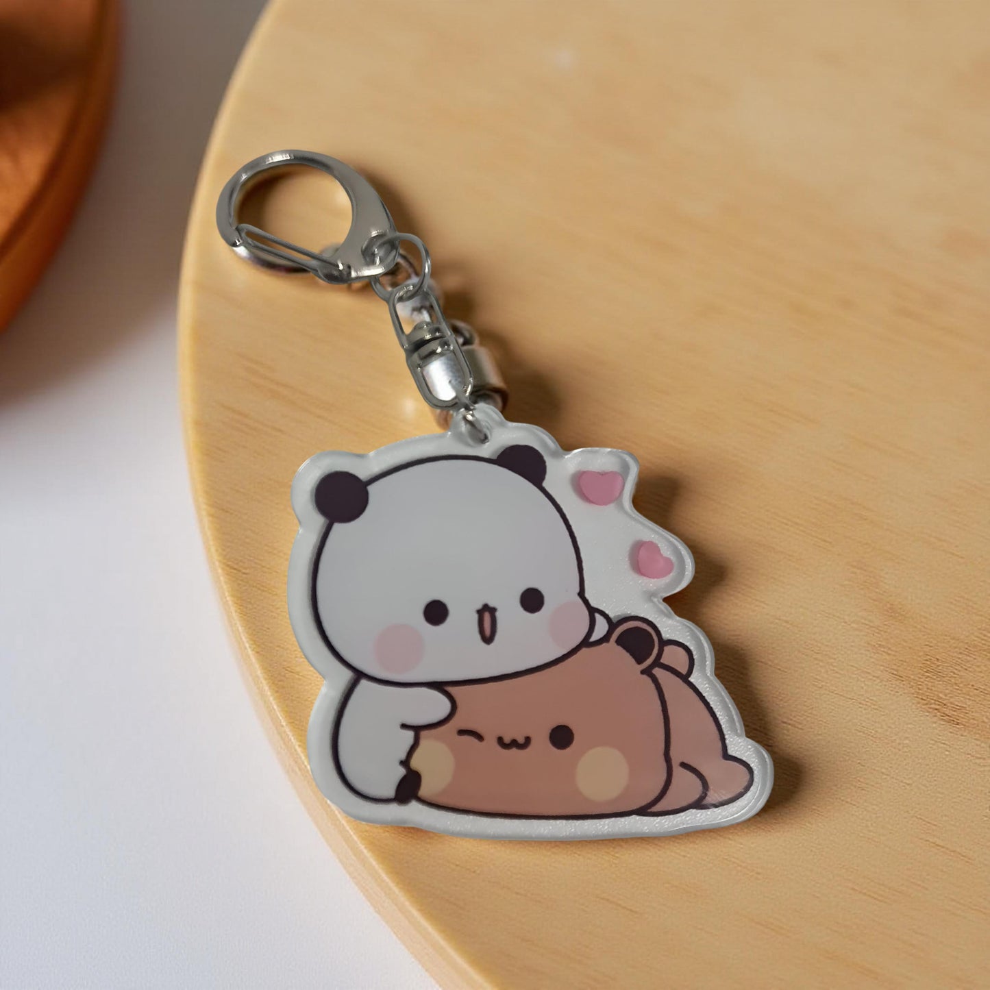 2PCS Dudu Bubu - Peach Goma KeyRing