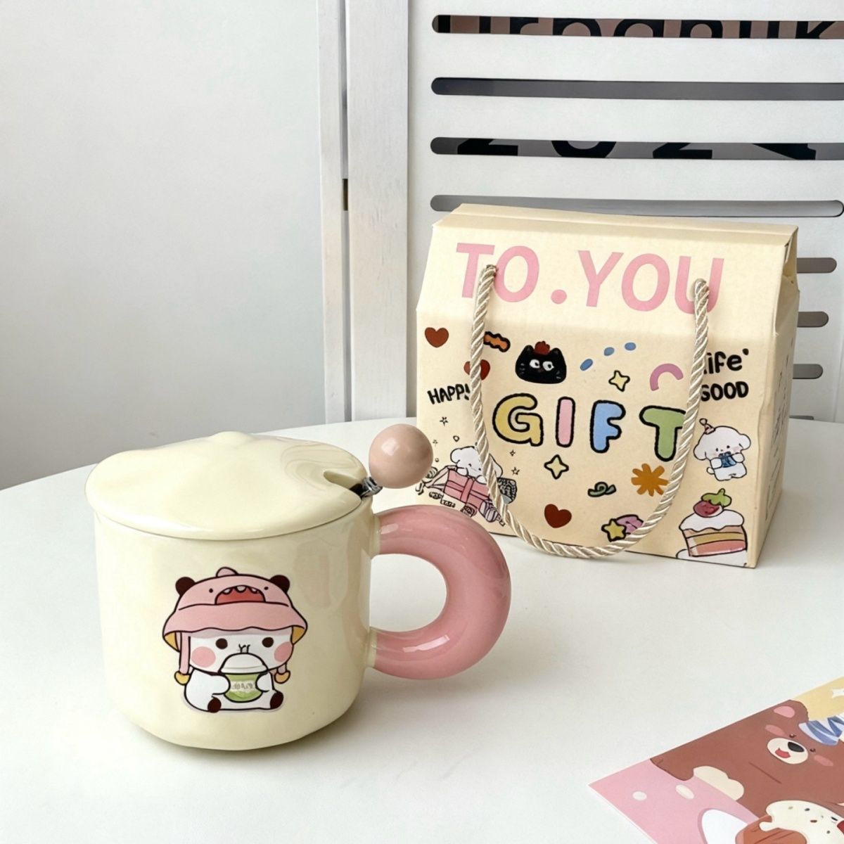 DuduBubu Set: Mug + Lid + Spoon