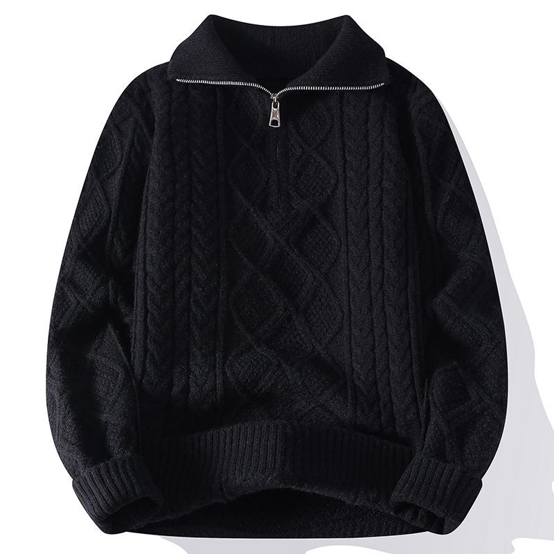 Cable Knit Half-Zip Sweater