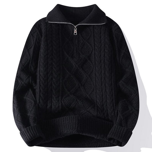 Cable Knit Half-Zip Sweater